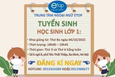 TUYỂN SINH LỚP 1 NĂM HỌC 2022-2023